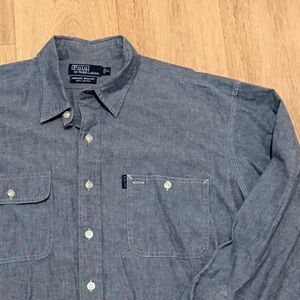 Polo by Ralph Lauren Dungaree Workshirt Men's Denim-Style Shirt size XL